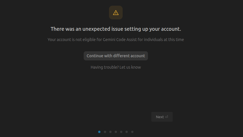 Antigravity IDE - Account Not Eligible Error